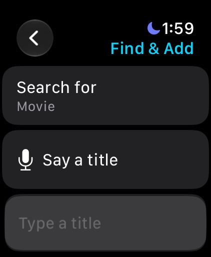 Find & Add on Apple Watch